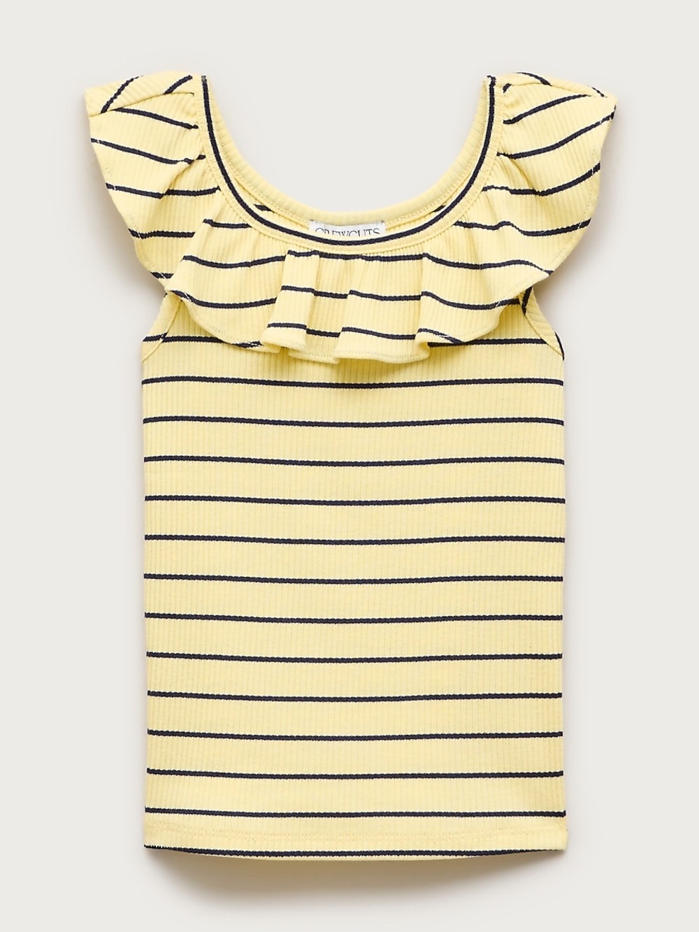 J crew Girls' ruffle-shoulder tank top in vintage rib